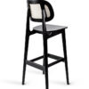 Benet Bar oak bar chair cane back detail