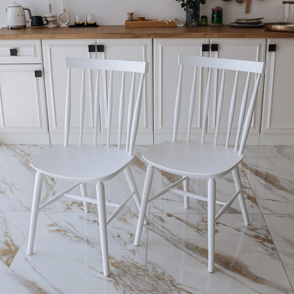 Grace beech dining chairs in a contemporary kitchen