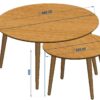 Twin solid oak coffee table set dimensions